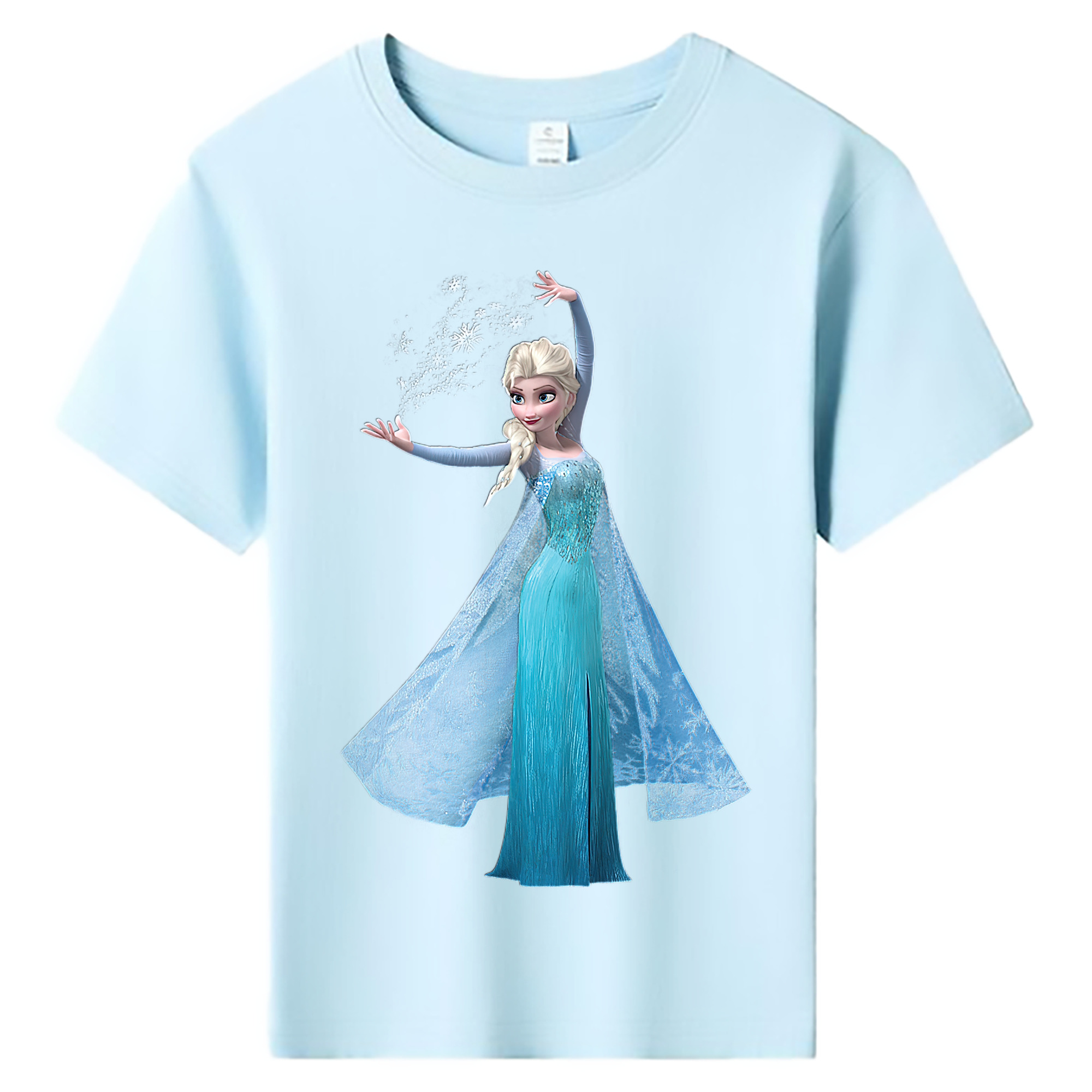 （画像用） アナと雪の女王 アンナ エルサ Frozen Anna Elsa 綿100％キッズTシャツ（フロントプリント）